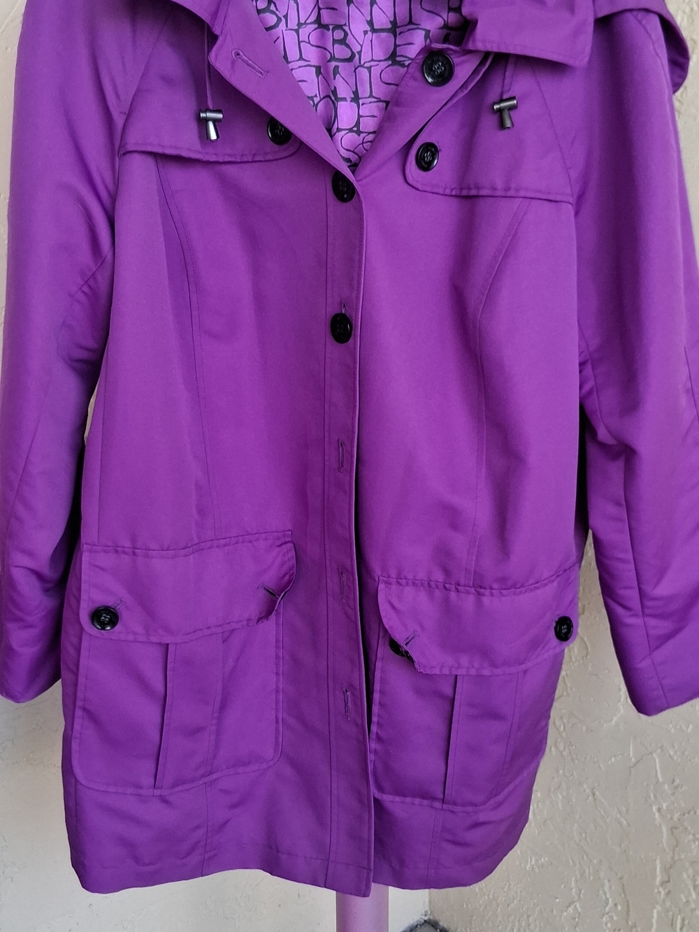 DENNIS BASSO Hooded Rain Jacket